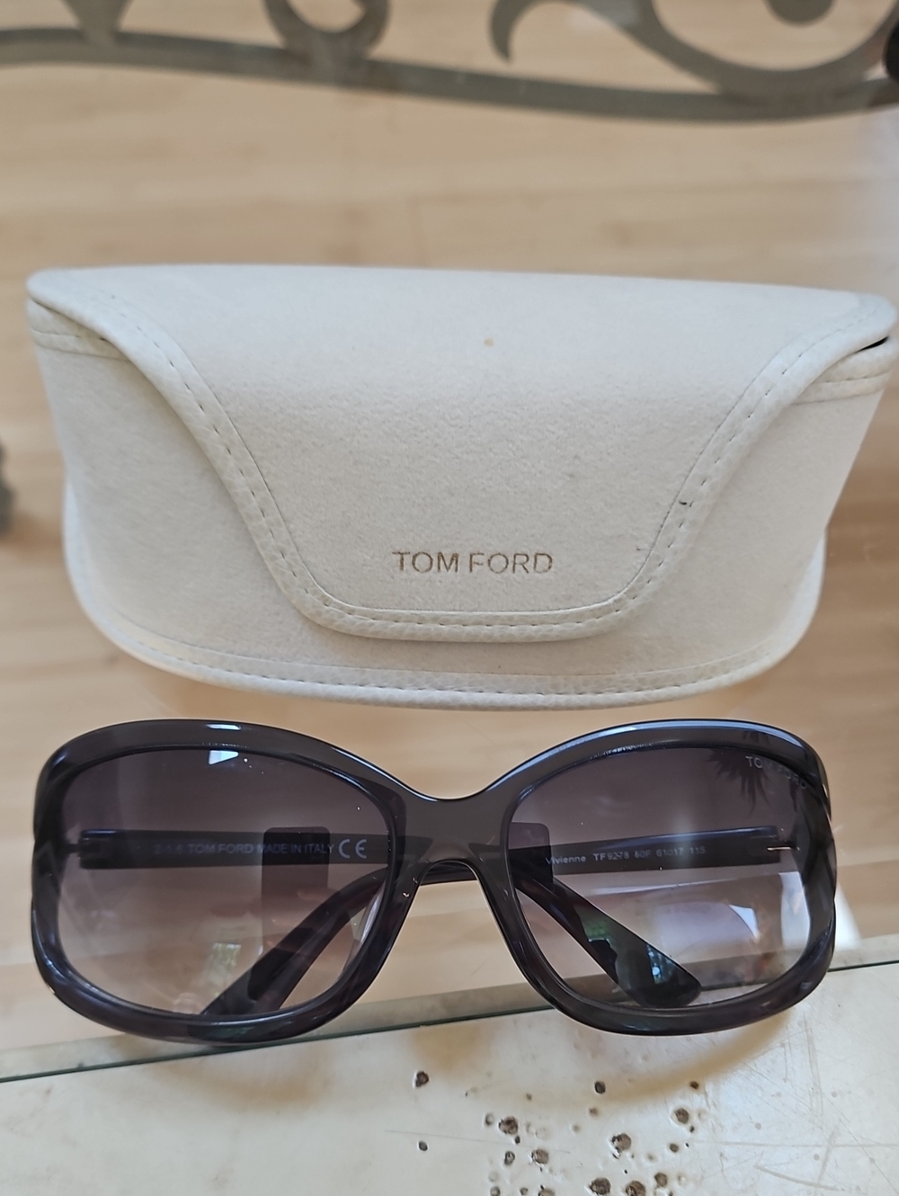 Tom Ford Women's Oversized Sunglasses in Dark Gray Gradient
